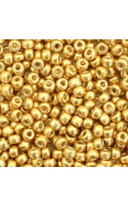 Miyuki rocailles Perlen 8/0 - Duracoat galvanized gold 8-4202